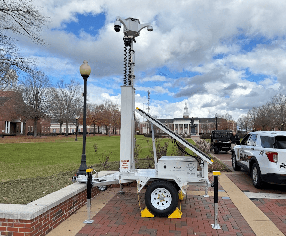 SiteShield Mobile deployed in a high-traffic area at Troy University.